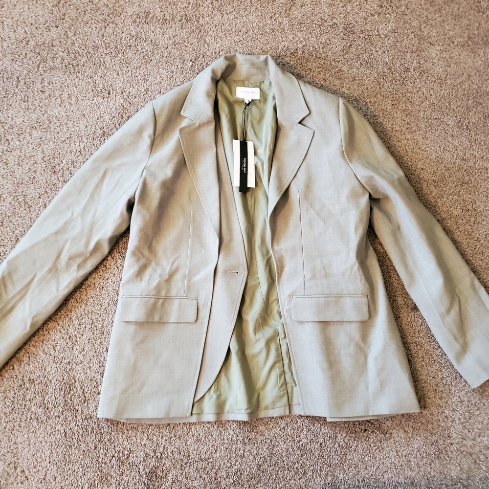 NWT who what wear sage blazer medium